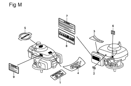 Part Location Diagram of 87169-Z8E-000 Lawn Boy Mark, Recoil Cover