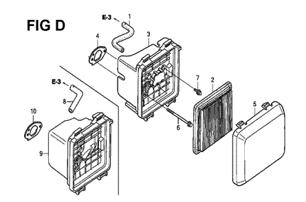 Fig-4 Diagram and Parts List for GCV190LA Type SBA Honda Engine