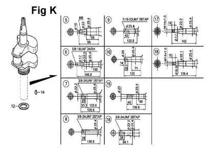 Fig-7 Diagram and Parts List for GXV160UH2 Type N1 Honda Engine