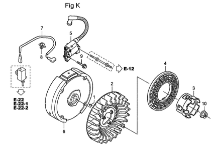 Fig-11 Diagram and Parts List for GC160LA Type QHG Honda Engine
