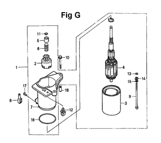 Fig-9 Diagram and Parts List for GXV160K1 Type N1 Honda Engine