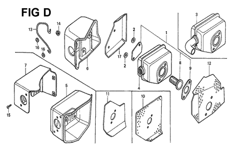 Fig-10 Diagram and Parts List for GXV160 Type N1 Honda Engine