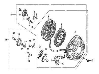 Fig-0 Diagram and Parts List for GX120T1 Type SD Honda Engine