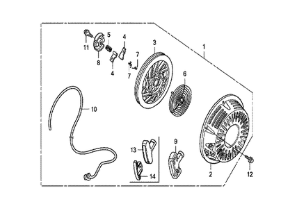 Fig-0 Diagram and Parts List for GX270RT Type RSC2 Honda Engine