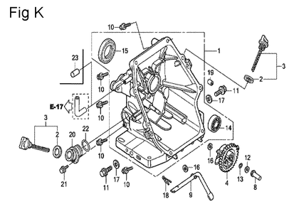 Fig-11 Diagram and Parts List for GC135 Type VXA Honda Engine