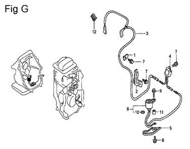 Fig-7 Diagram and Parts List for GC135 Type VXD Honda Engine