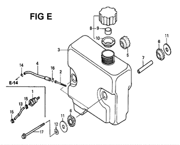 Fig-4 Diagram and Parts List for GXV340K2 Type DX2 Honda Engine