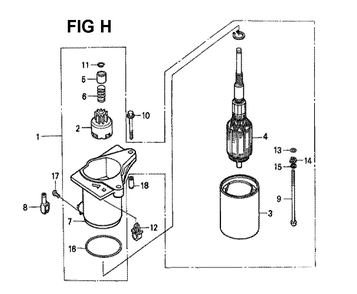 Fig-10 Diagram and Parts List for GXV160 Type S Honda Engine