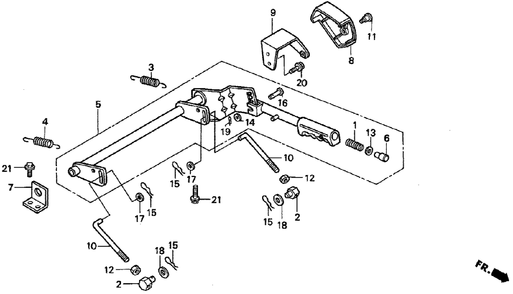 Part Location Diagram of 76193-763-A00 Honda Spring, Deck Lift