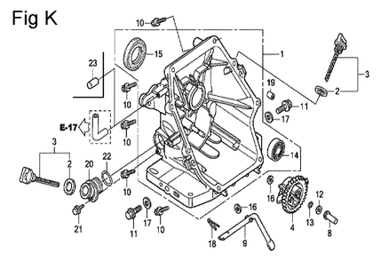 Fig-11 Diagram and Parts List for GC160A Type SHE1 Honda Engine