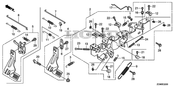 Control Diagram and Parts List for GX690RH (Type TXFC)(GCAPH-2000001-9999999) Honda Engine