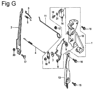 Fig-7 Diagram and Parts List for GC135 Type WME1 Honda Engine