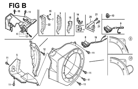 Fig-3 Diagram and Parts List for GX160H1 Type VPM6 Honda Engine