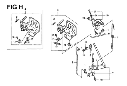 Fig-10 Diagram and Parts List for GXV530 Type EXA2 Honda Engine