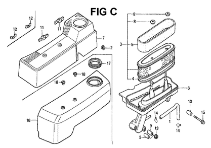 Fig-10 Diagram and Parts List for GXV160 Type SFCA Honda Engine