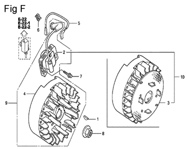 Fig-6 Diagram and Parts List for GC160LA Type PHA Honda Engine