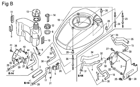 Fig-2 Diagram and Parts List for GCV160LA Type S3A Honda Engine