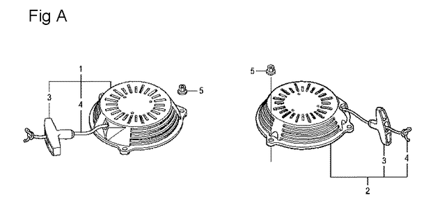 Fig-1 Diagram and Parts List for GCV160LA Type A1A Honda Engine