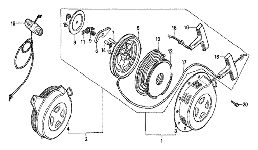 Fig-0 Diagram and Parts List for GX140 Type VET Honda Engine