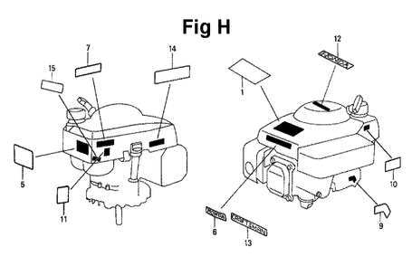 Fig-13 Diagram and Parts List for GXV140 Type N1Y Honda Engine
