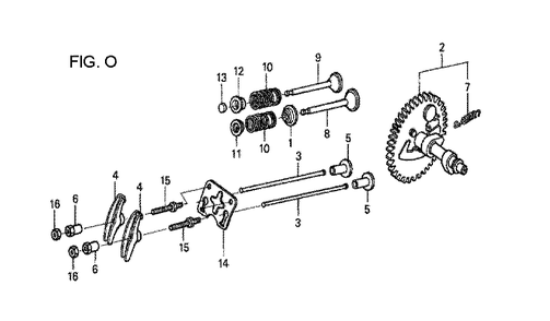 Fig-15 Diagram and Parts List for GX120T1 Type QX Honda Engine