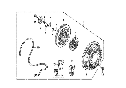 Fig-0 Diagram and Parts List for GX270RT Type VPX9 Honda Engine