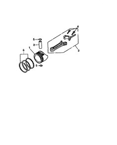 Piston Connecting Rod Diagram and Parts List for GCV-160-A1AE  Honda Engine
