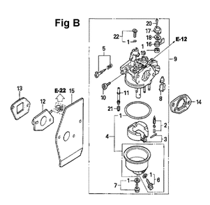 Fig-1 Diagram and Parts List for GXV160UA1 Type A1T Honda Engine
