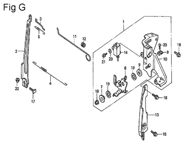 Fig-7 Diagram and Parts List for GC160A Type SHE1 Honda Engine