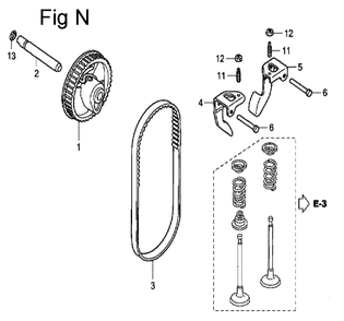 Fig-14 Diagram and Parts List for GC160A Type QFC Honda Engine