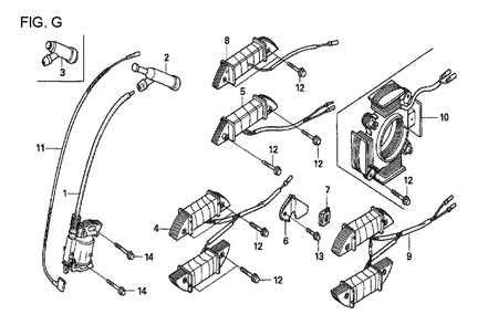 Fig-4 Diagram and Parts List for GX160U1 Type VHH4 Honda Engine