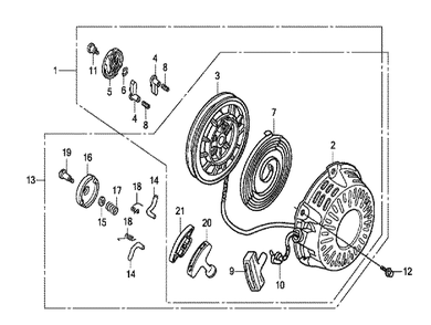 Part Location Diagram of 16561-ZE0-020 Honda Spring, Governor