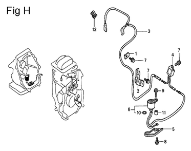 Fig-8 Diagram and Parts List for GC160A Type VXR Honda Engine