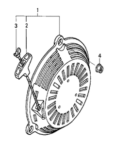 Fig-0 Diagram and Parts List for GS190A Type QBA2 Honda Engine