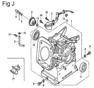 Fig-12 Diagram and Parts List for GX200 Type VX Honda Engine