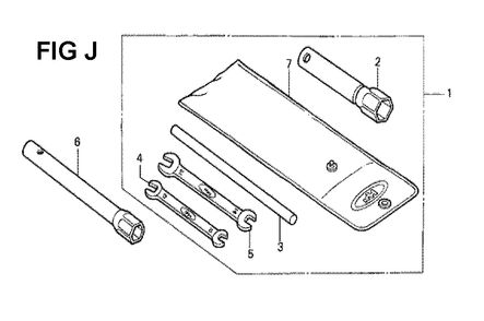 Fig-5 Diagram and Parts List for GXV340K1 Type DX Honda Engine