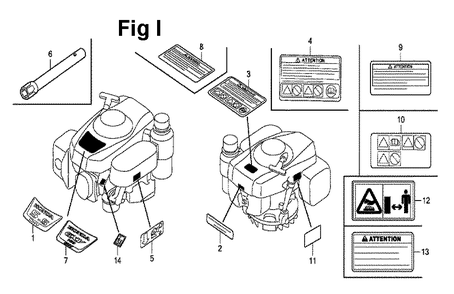 Fig-2 Diagram and Parts List for GXV160UH2 Type A14 Honda Engine
