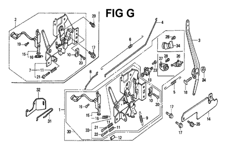 Fig-9 Diagram and Parts List for GXV140 Type N1KC Honda Engine