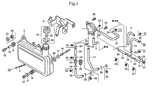 Fig-10 Diagram and Parts List for GC160A Type DEAF Honda Engine