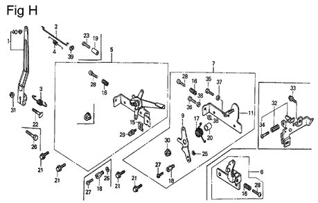 Fig-8 Diagram and Parts List for G100K2 Type SEP4 Honda Engine