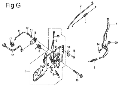 Fig-7 Diagram and Parts List for GSV190A Type A1G7 Honda Engine