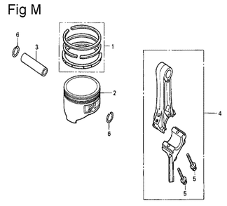 Fig-13 Diagram and Parts List for GS190A Type VXE9 Honda Engine