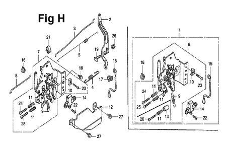 Fig-8 Diagram and Parts List for GXV160UH2 Type N5AH Honda Engine