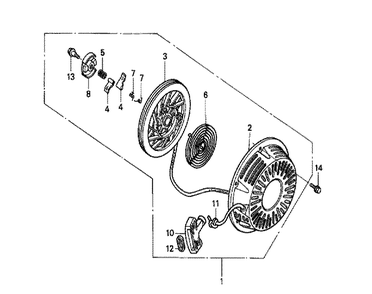 Fig-0 Diagram and Parts List for GX240K1 Type EDT1 Honda Engine