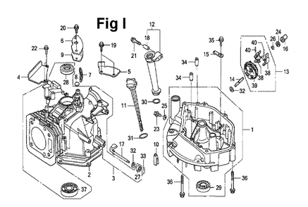 Fig-6 Diagram and Parts List for GXV160UA1 Type A1T Honda Engine