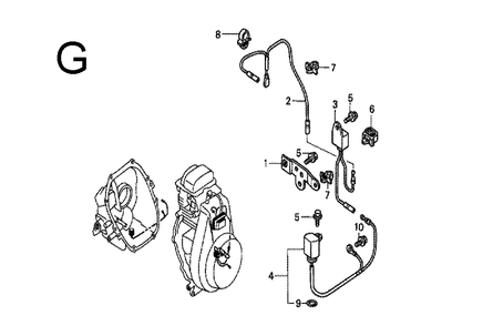 Fig-7 Diagram and Parts List for GX100 Type VA2 Honda Engine