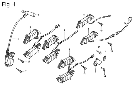 Fig-15 Diagram and Parts List for GX140 Type VET Honda Engine