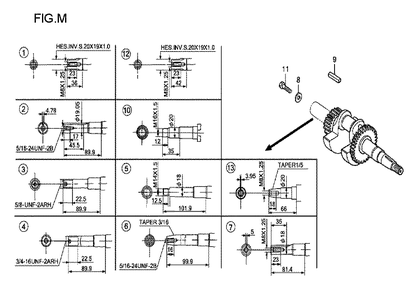 Fig-13 Diagram and Parts List for GX120T1 Type QX Honda Engine