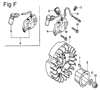 Fig-6 Diagram and Parts List for GX100U Type SE Honda Engine