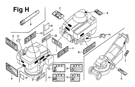 Fig-2 Diagram and Parts List for GXV160K1 Type N1AH Honda Engine